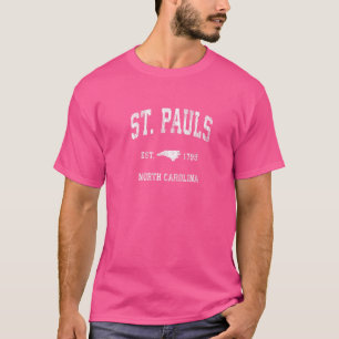 Camiseta St Pauls Carolina do Norte Nc Esportes Atléticos A