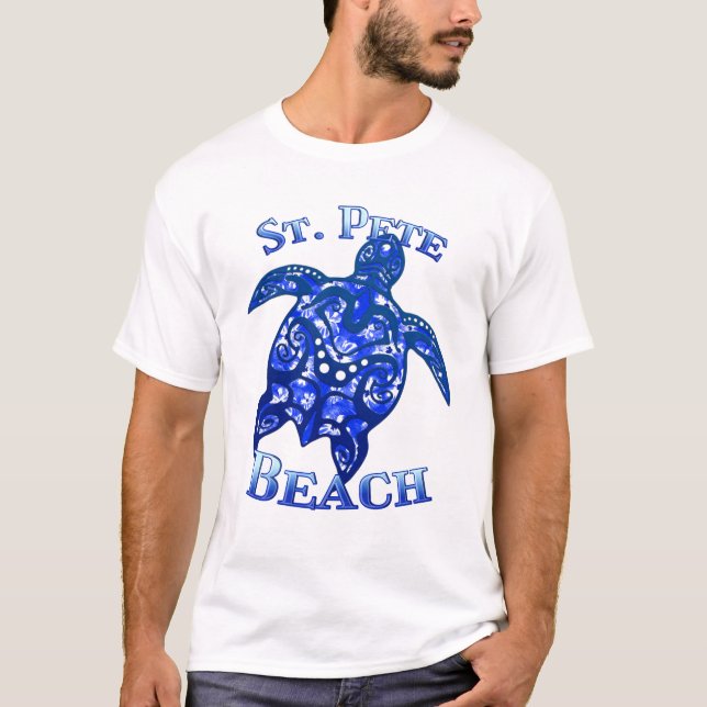 Camiseta St Pete Beach Florida Vacation Tribal Turtle (Frente)
