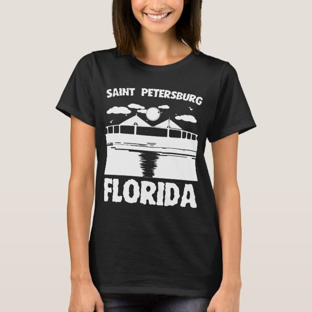 Camiseta St Petersburg, Florida - design da ponte de Skyway (Frente)