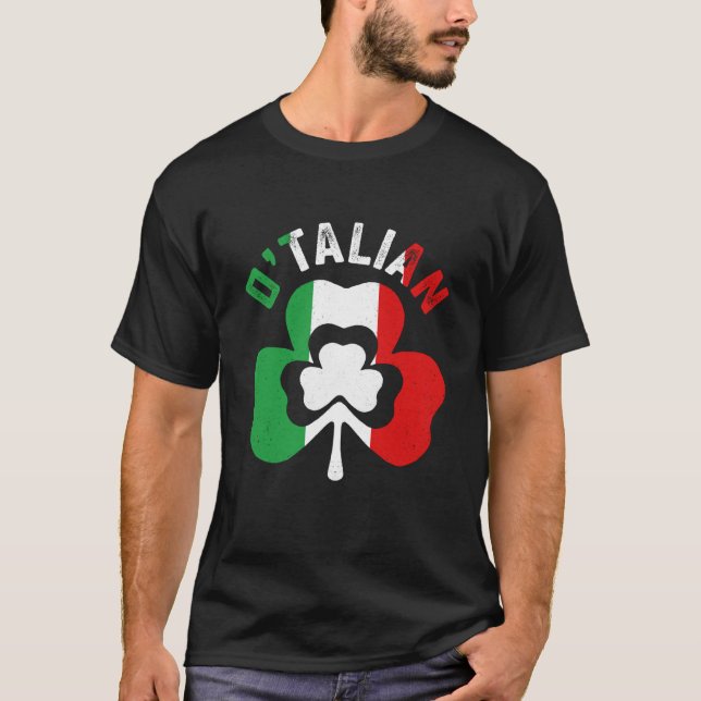 Camiseta St Saint Patricks Day Irish Italian O'talian (Frente)