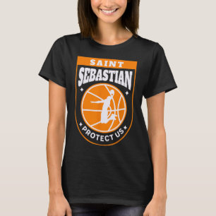 Camiseta St Sestian Sketll Dunk Padroeiro Dos Esportes Atle