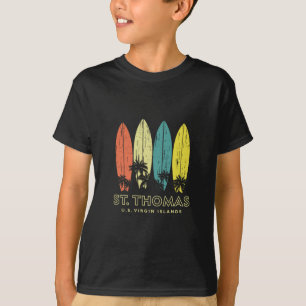 Camiseta St Thomas Retro Surfboards Vintage Meninos Meninas