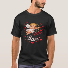 Camiseta St. Valentines Day Cupid Love Men's Black 