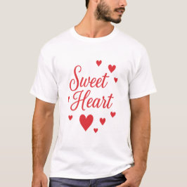 Camiseta St. Valentines Day Sweet Heart White 