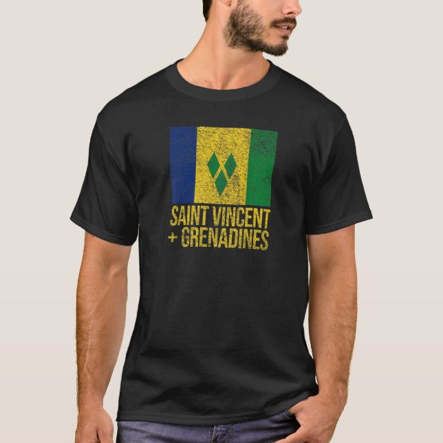 CAMISETA ST VINCENT AND THE GRENADINES FLAG (Frente)