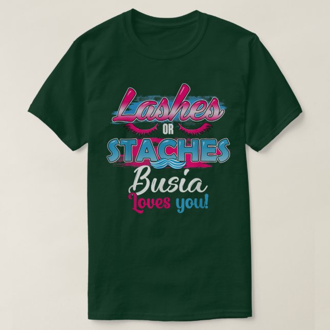 Camiseta Staches ou Lashes Busia ama você a melhor solução  (Frente do Design)