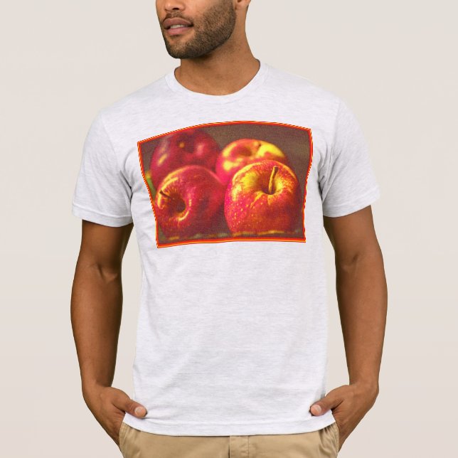 Camiseta "Stack of Red Apple Fruta" Foto bonita. Compre ago (Frente)