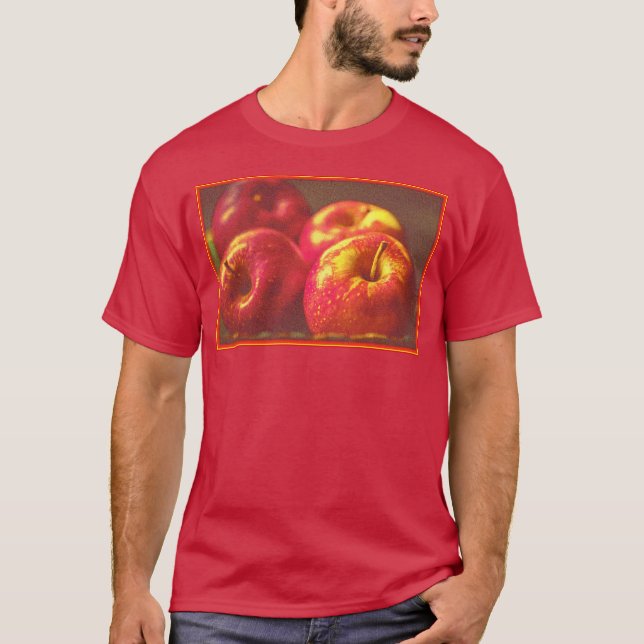 Camiseta "Stack of Red Apple Fruta" Foto bonita. Compre ago (Frente)