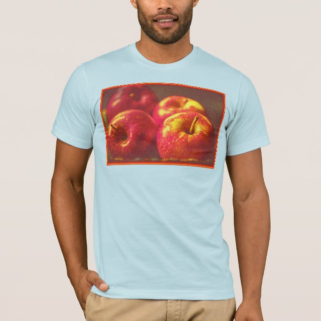 Camiseta "Stack of Red Apple Fruta" Foto bonita. Compre ago (Frente)