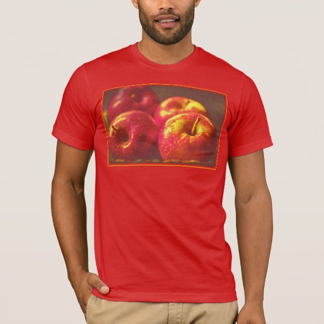 Camiseta "Stack of Red Apple Fruta" Foto bonita. Compre ago (Frente)