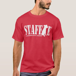 Camiseta Staffordshire bull terrier - camisa/branco do