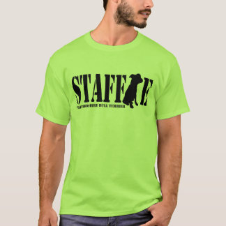 Camiseta Staffordshire bull terrier - camisa/preto do