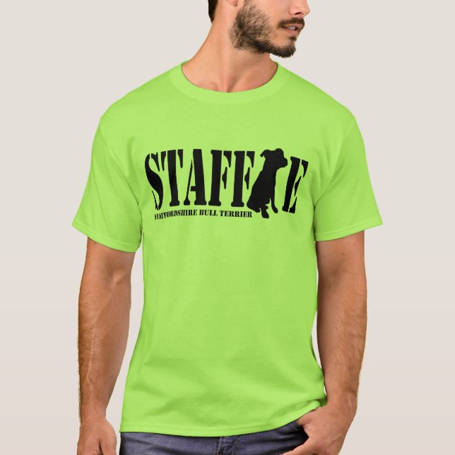 Camiseta Staffordshire bull terrier - camisa/preto do (Frente)