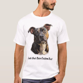 Camiseta Staffordshire Bull Terrier Crie Seu Próprio Texto