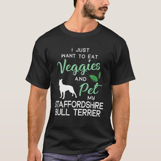 Camiseta Staffordshire Bull Terrier Dog Cigar Lover Birthda (Frente)