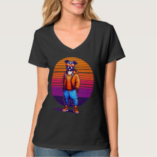 Camiseta Staffordshire Bull Terrier Dog Modern Urban Sunset