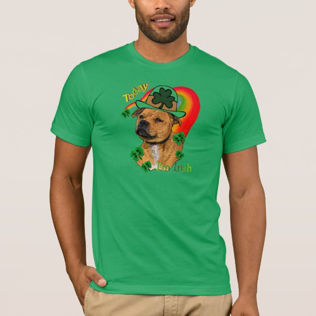 Camiseta Staffordshire Bull Terrier St Patricks (Frente)