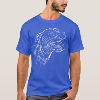 Camiseta Staffordshire Bullerrier Dog Dog Portrait Dog vin