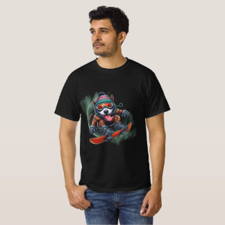Camiseta Staffordshire tbull terrier snowboard