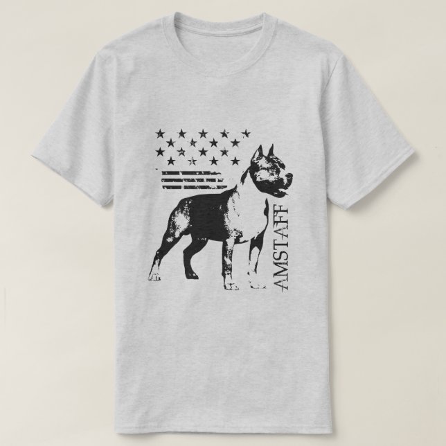 Camiseta Staffordshire Terrier americano - Amstaff (Frente do Design)