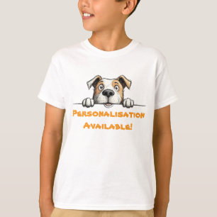 Camiseta 🐶Staffy Espião Divertido - Personalização Disponí