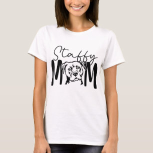 Camiseta Staffy Mãe Gift Para Staffordshire Bull Terrier Do