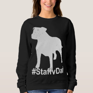 Camiseta Staffy Pai com Staffordshire Bull Terrier Dog Sta