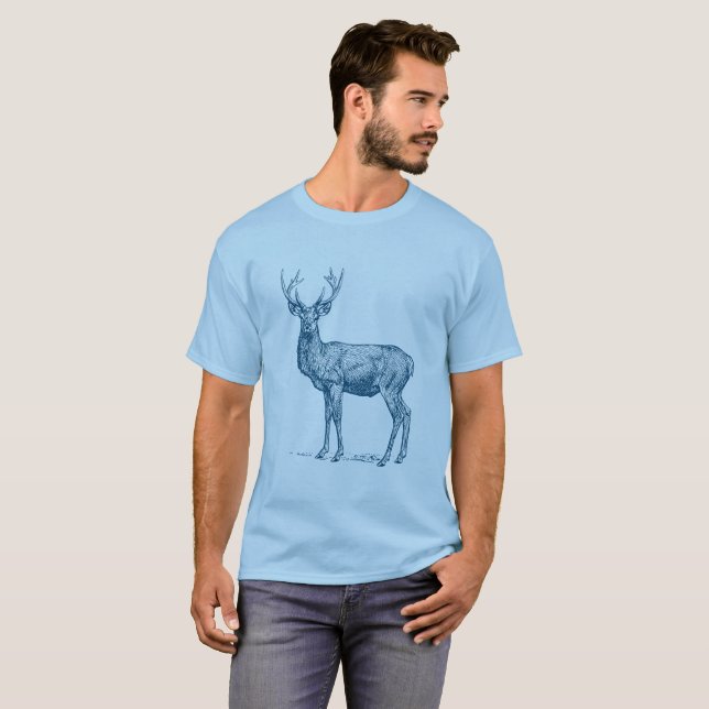 Camiseta Stag 02 - Azul Oceano (Frente Completa)