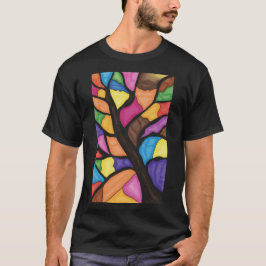 Camiseta Stain glass tree art 