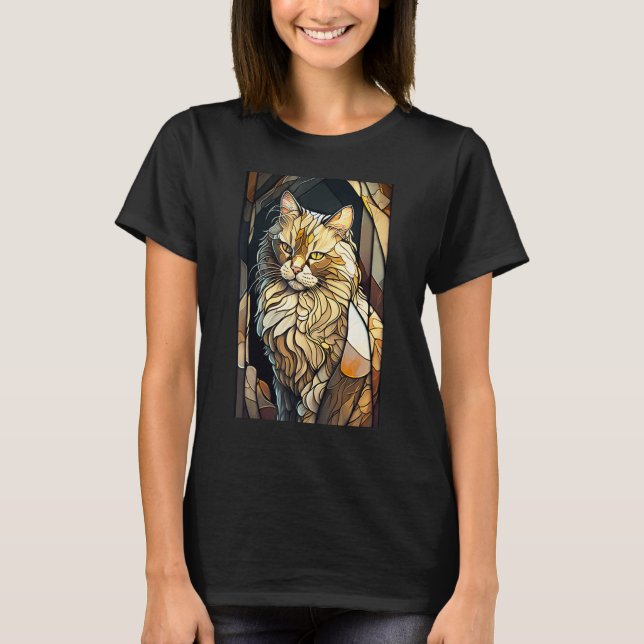 Camiseta Stained Glass Buff Cat (Frente)