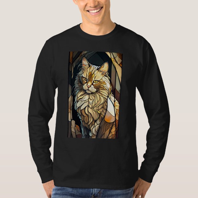 Camiseta Stained Glass Buff Cat (Frente)