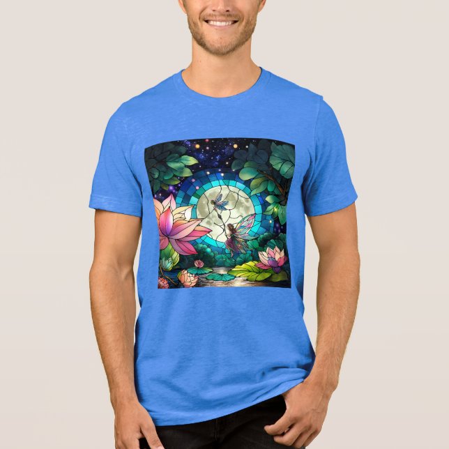 Camiseta Stained Glass Little Fairy With Dragonfly (Frente)