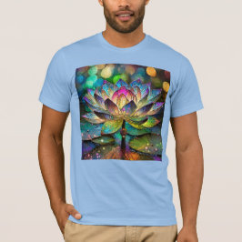 Camiseta Stained Glass Vibrant Lotus Flower