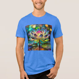 Camiseta Stained Glass Vibrant Lotus Flower