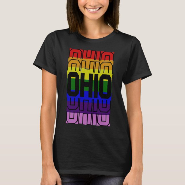 Camiseta Staked Ohio Orgulho gay (Frente)