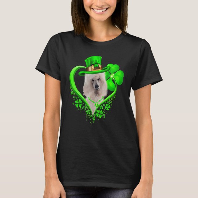 Camiseta Standard Poodle Dog St Patricks Day Lover Irish Sh (Frente)