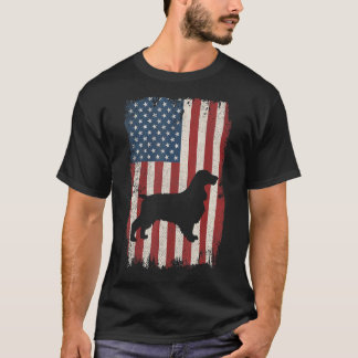 Camiseta Standard Schnauzer American Flag Usa Dog Puppy Us