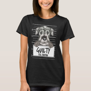 Camiseta Standard Schnauzer Mugshot Guilty Dog