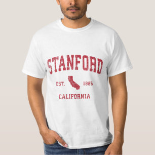 Camiseta Stanford California CA Vintage Sports Design Red P