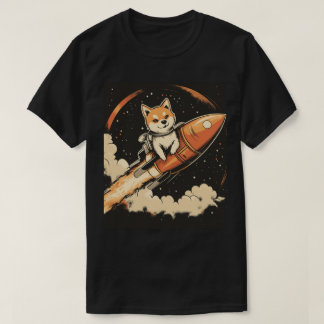 Camiseta Stanley Shiba Inu em uma camiseta-foguete