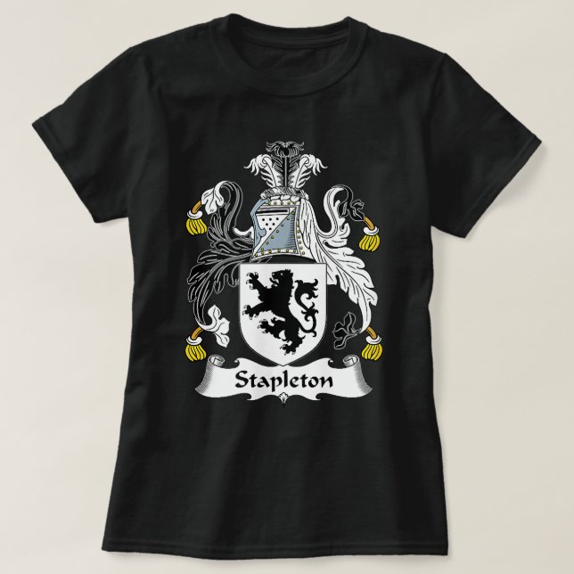 Camiseta Stapleton Casaco de Guarda Familiar de Armas (Frente do Design)