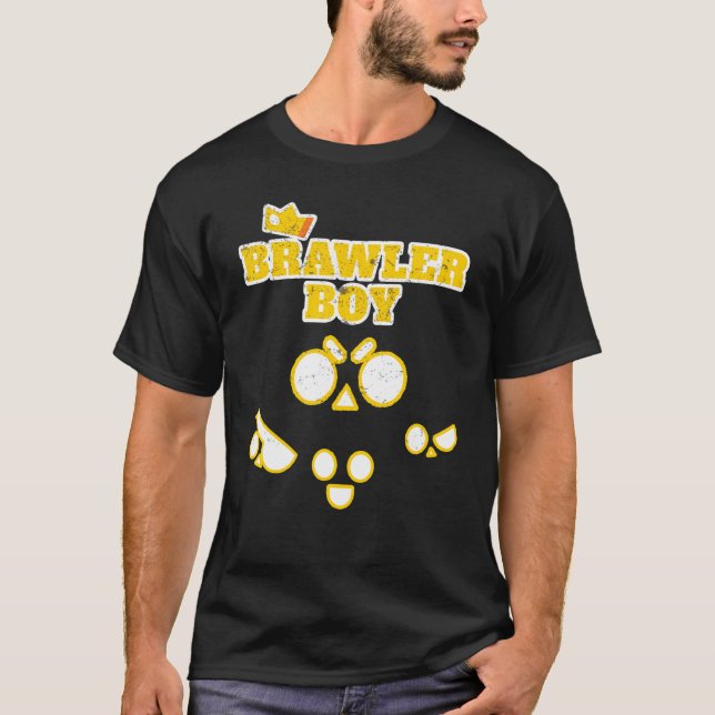 Camiseta Star Gamer Stars Idea Brawler Boy Brawler (Frente)
