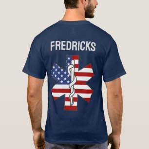 Camiseta Star of Life Patriotic Ambulance Nome Personalizad