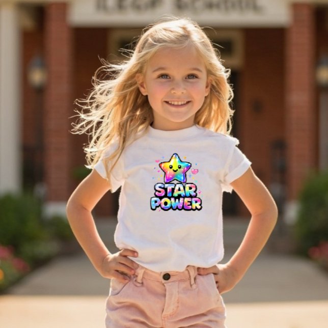 Camiseta Star Power Y2K Pop Kids Tee (Criador carregado)
