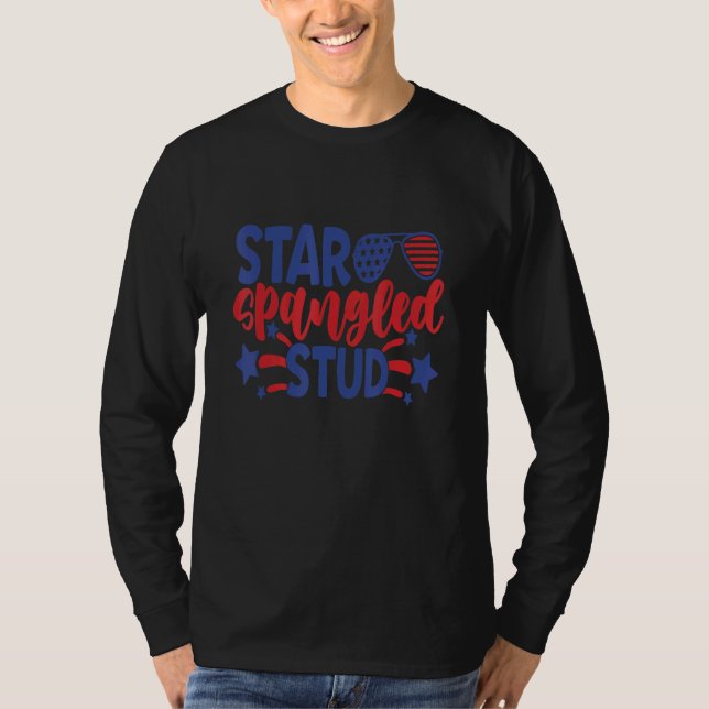 Camiseta Star Spangled Study 4 De Julho Patriótico (Frente)