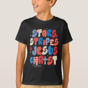 Camiseta Star Stripes Jesus Cristo Usd Sinalizador Independ