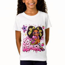 Camiseta StarBerry™ So Demure Rosa Neon Grafite
