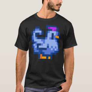 Camiseta Stardew Valley Shane Blue Chicken Sticker &amp; Pi