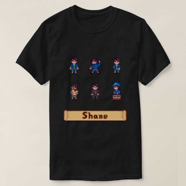 Camiseta Stardew Valley Sprites - Shane Sticker.png (Frente do Design)