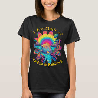 Camiseta Stardust Rainbows Dolphin Psychedelic Ocean Vibes